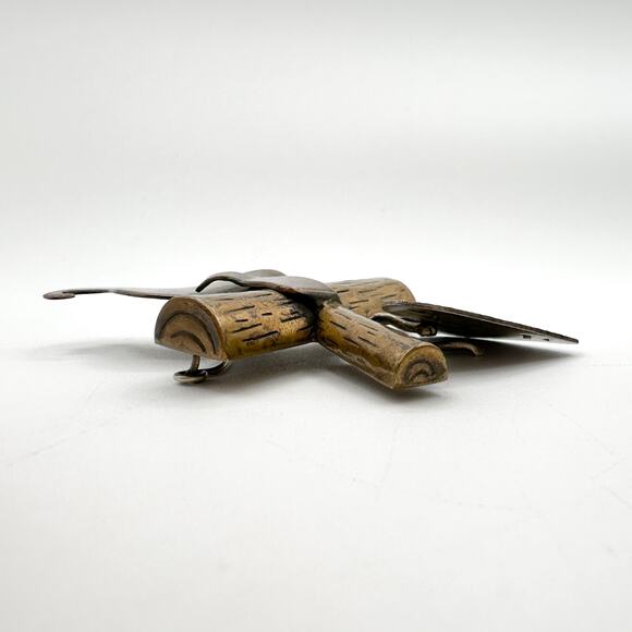 Heart's Desire Mixed Metal Brooch Silver Brass Copper Handmade Signed Collz - Picture 11 of 13